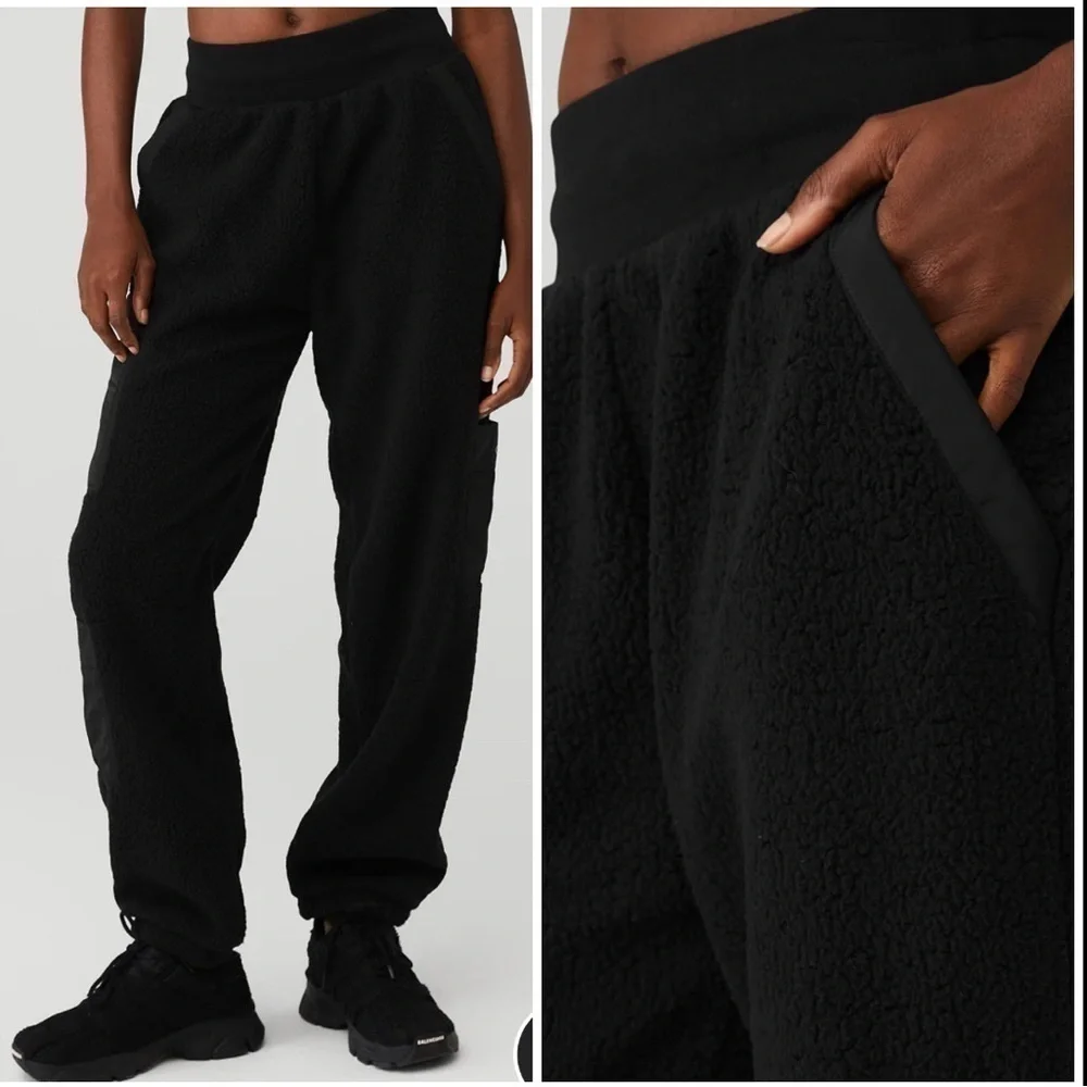 CURRENT SEASON Alo Micro Sherpa High-Waist Solstice Sweatpant NWT